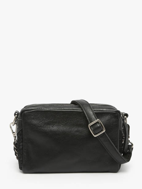 Cross Body Tas Vintage Leder Mila louise Zwart vintage 23673KRC ander zicht 3